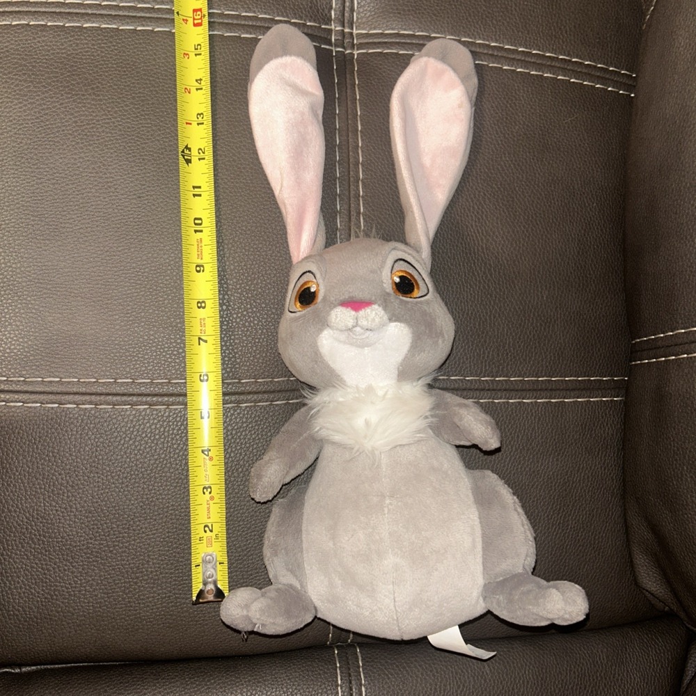 Sofia Bunny Rabbit Plush Battery Activated Gray White Pink Ears